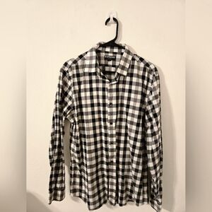 Express Black and White Checkered Men's Shirt